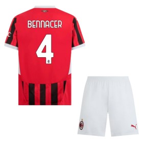 Günstige Fußballtrikots AC Mailand Bennacer 4 Kinder Heimtrikot 2024-25 Kurzarm